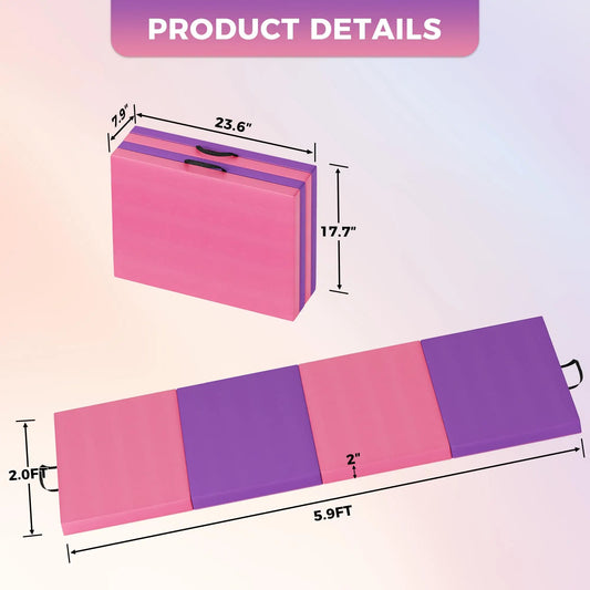 HiMISS Gymnastics Mats Premium EPE Foam Tumbling Pad Home Gym