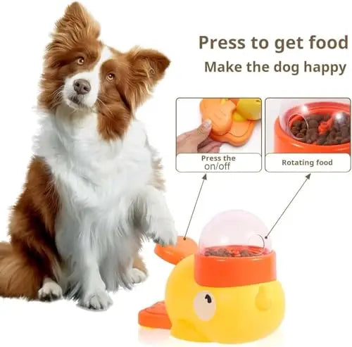 Pet Slow Feeder Bowl Duck Snack Dispenser For Small Dogs