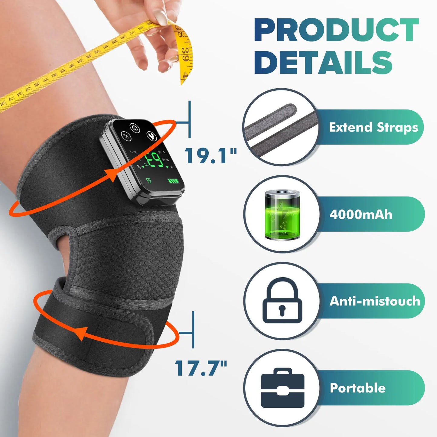 Intelligent Electric Heating Massage Device For Knees And Joints