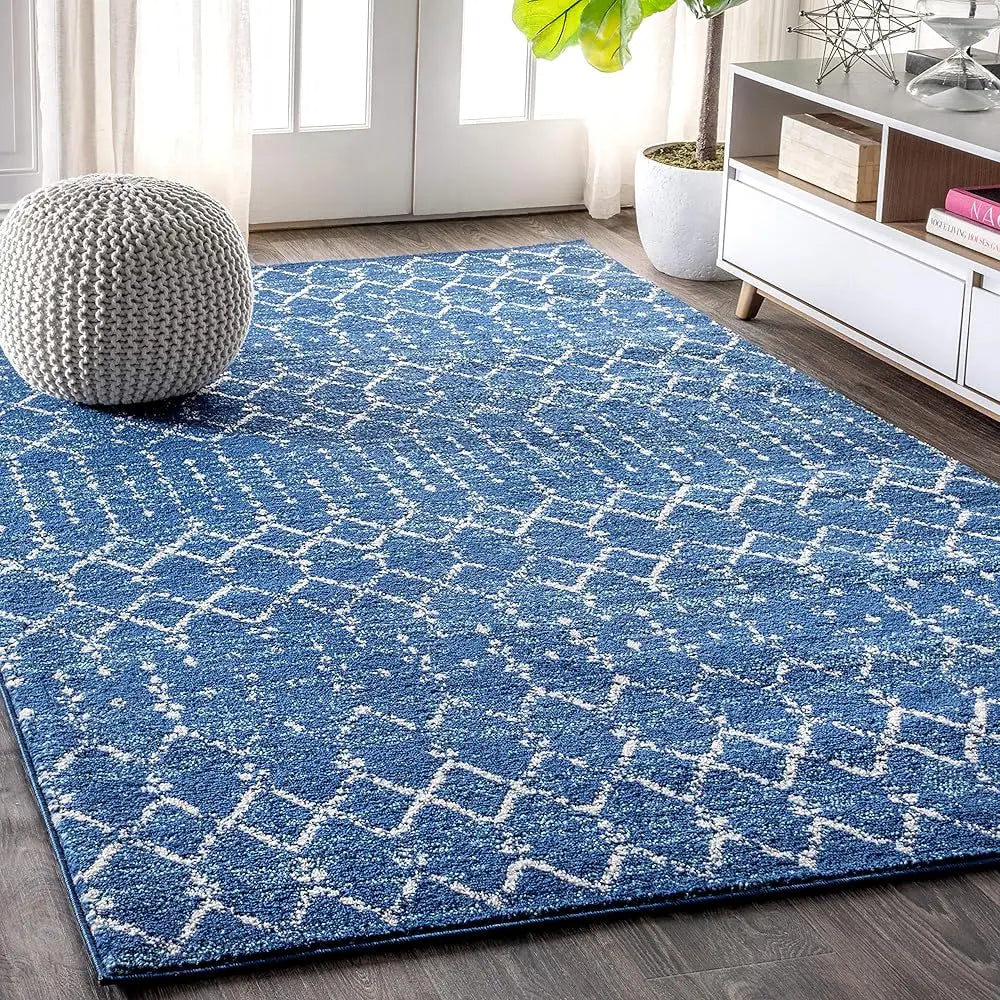 DIXSG Moroccan Hype Boho Diamond Indoor Area Rug Easy Cleaning