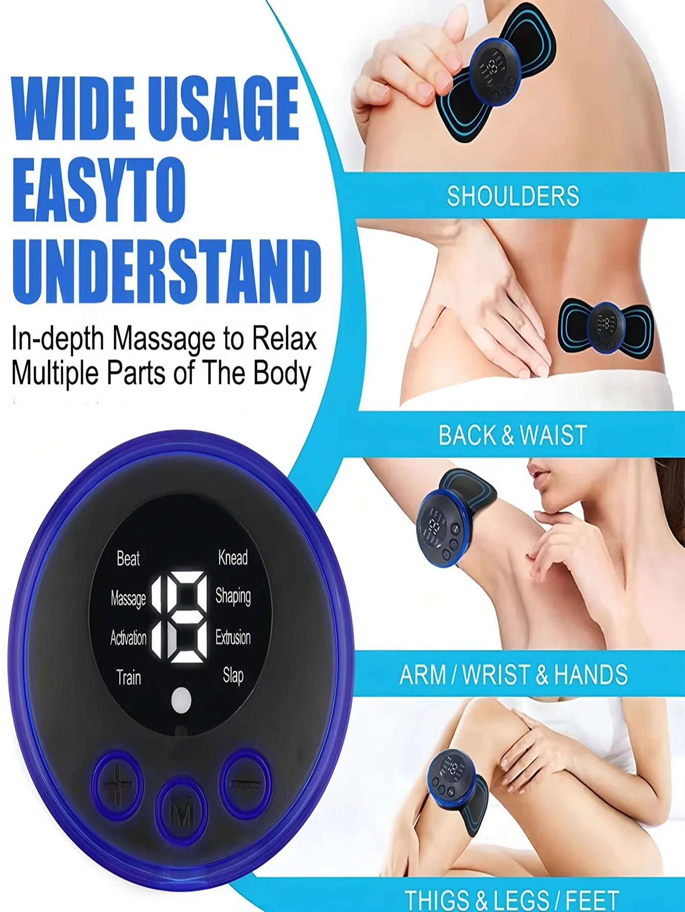 LCD Display Neck Massager Electric Pulse Massager For Cervical Relief