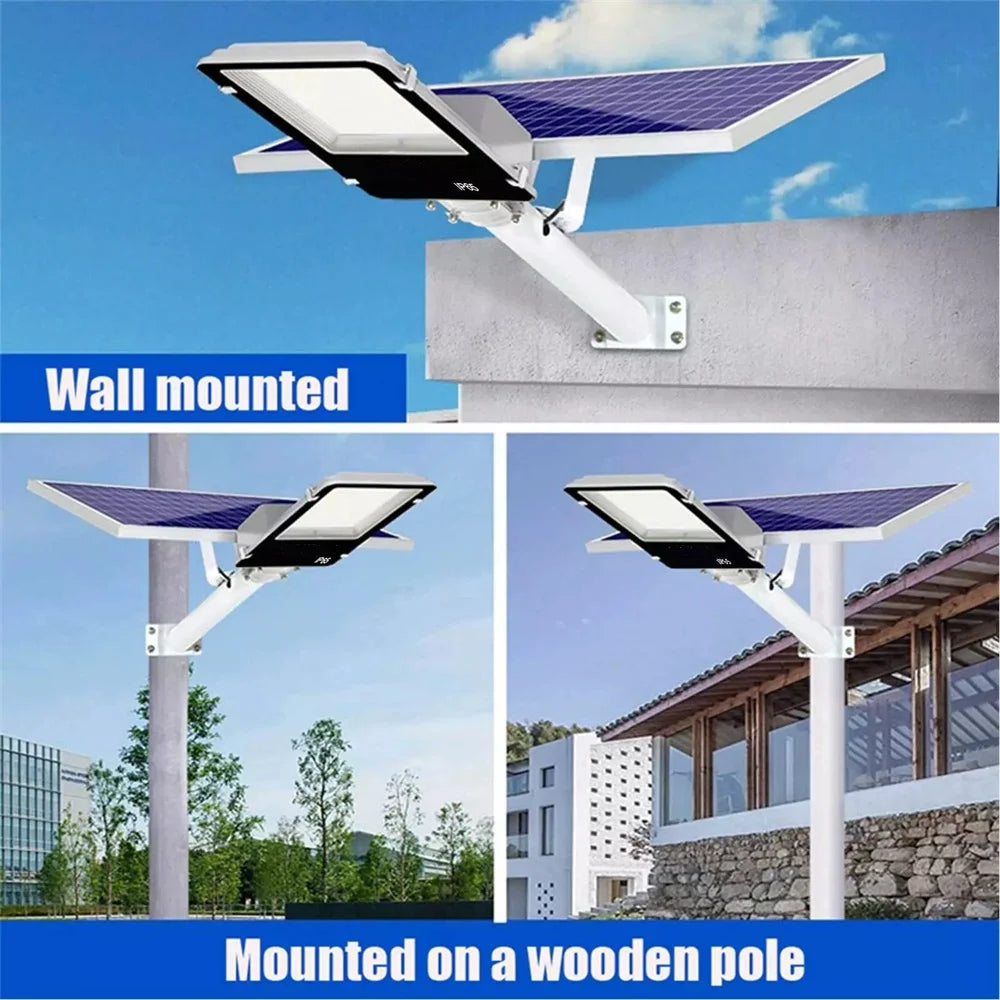 Solar Street Light 8000mAh Dusk to Dawn Flood Lamp Outdoor