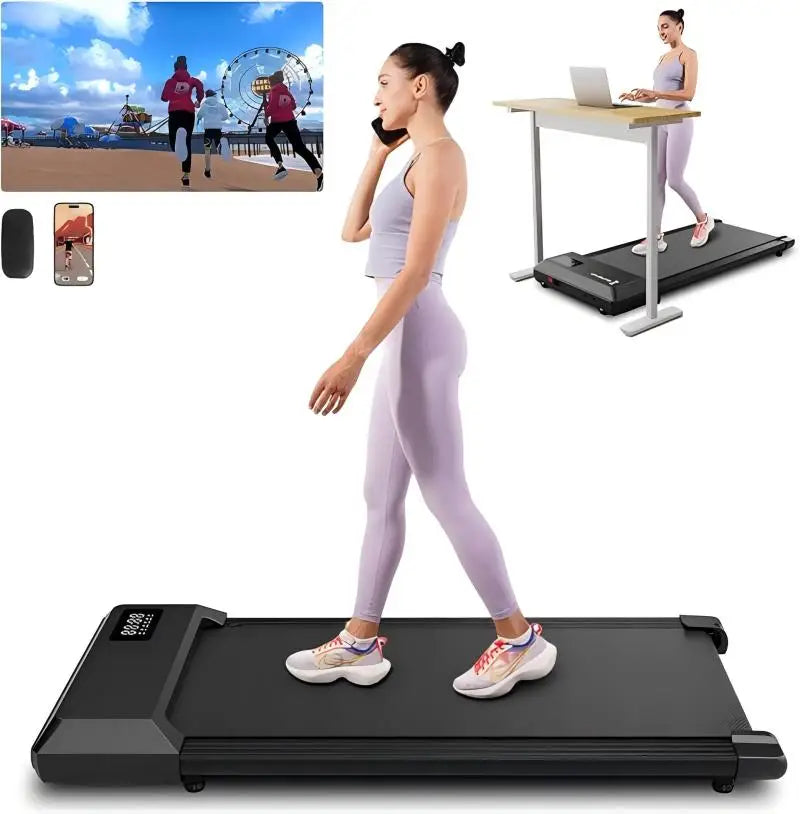 Superun 2-In-1 Walking Treadmill for Home and Office
