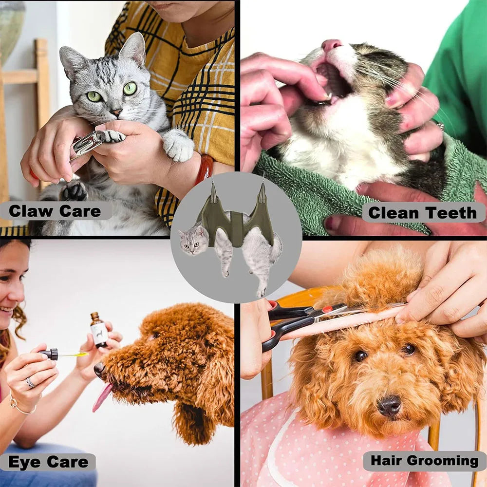 Pet Grooming Hammock Nail Clipper Fixer For Cats And Dogs