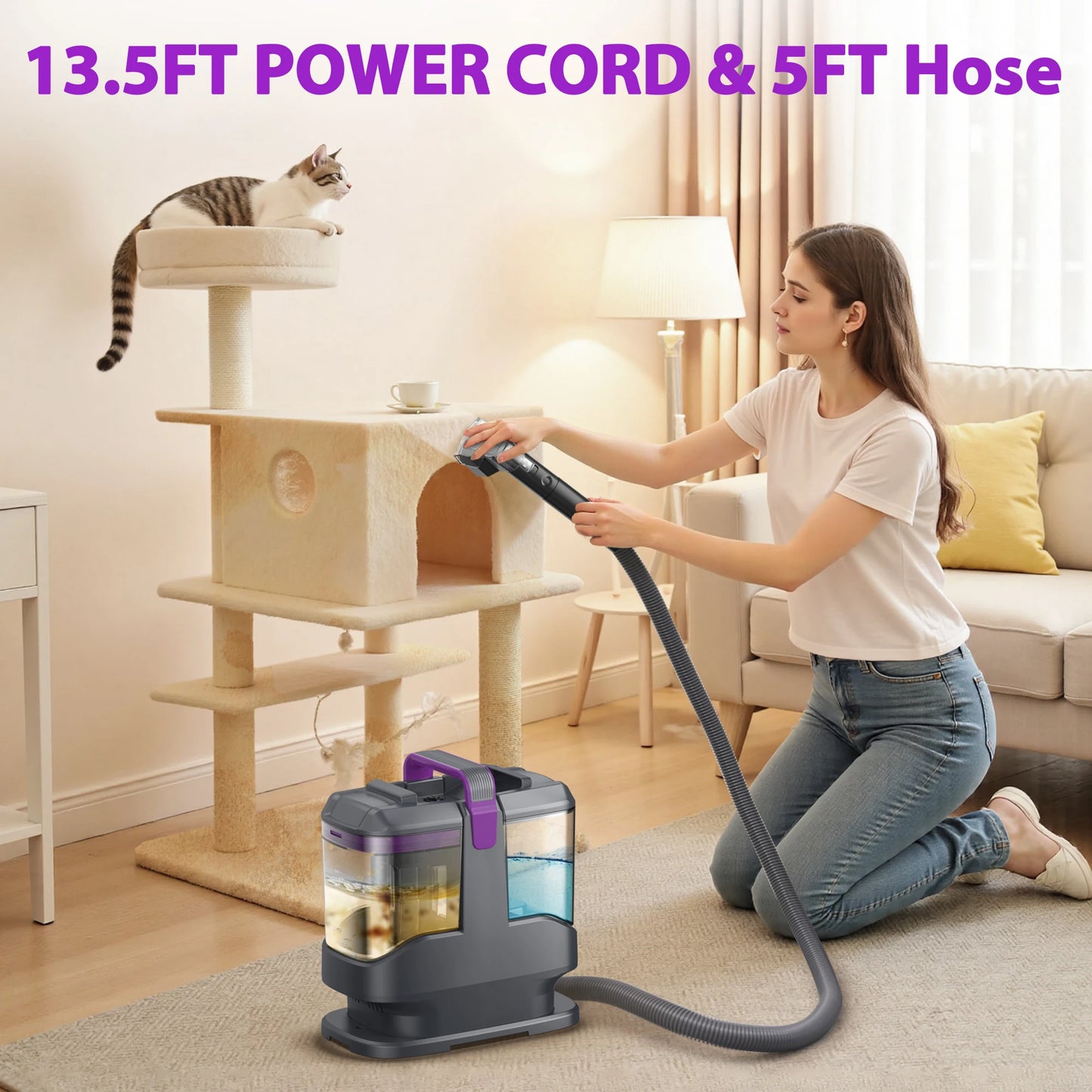 INSE C9 Corded Vacuum Cleaner With Wet Sprayer Hose