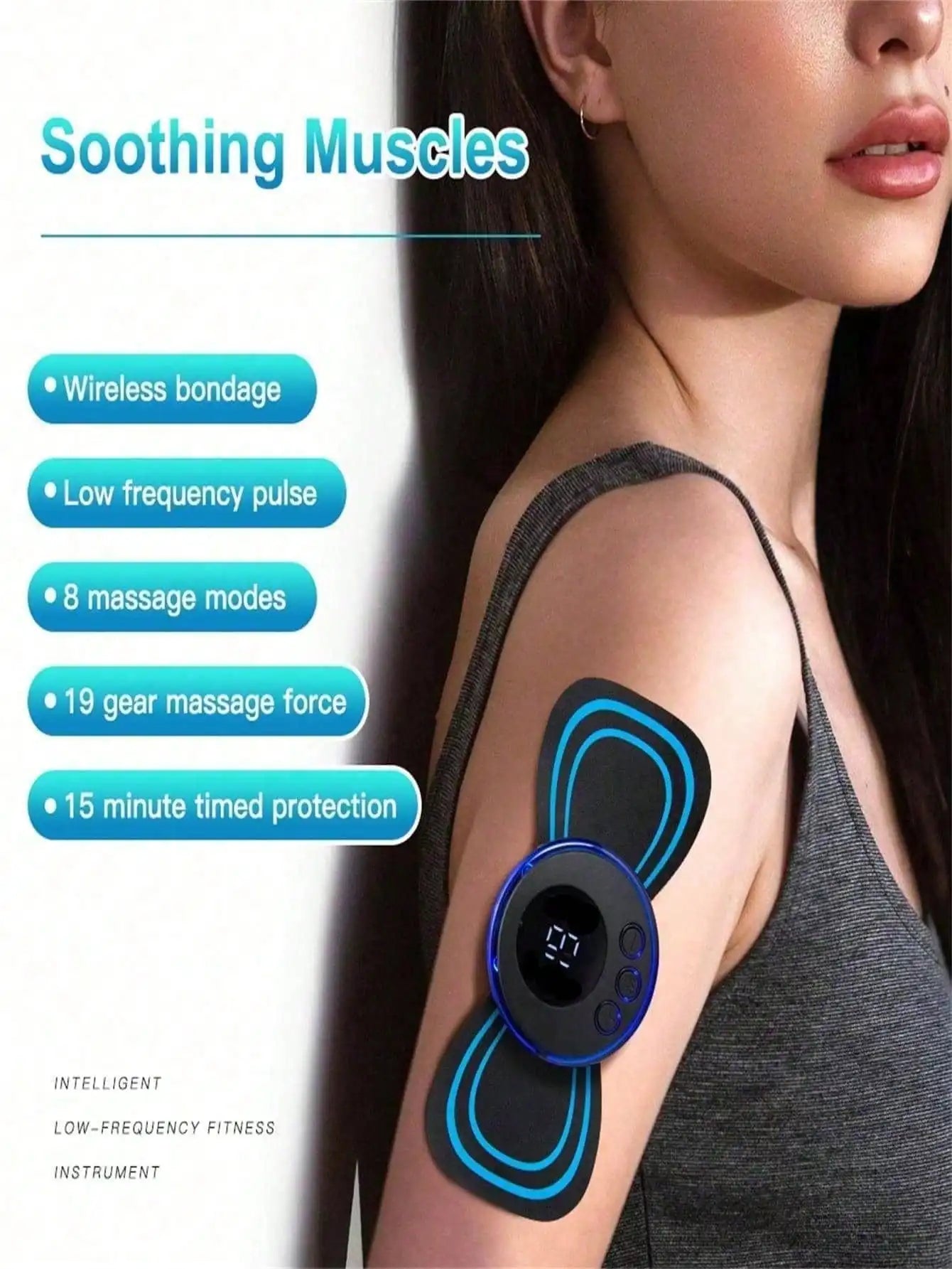 LCD Display Neck Massager Electric Pulse Massager For Cervical Relief