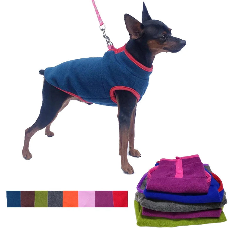 Fleece Dog Clothes For Small Dogs Autumn Winter Vest Jacket