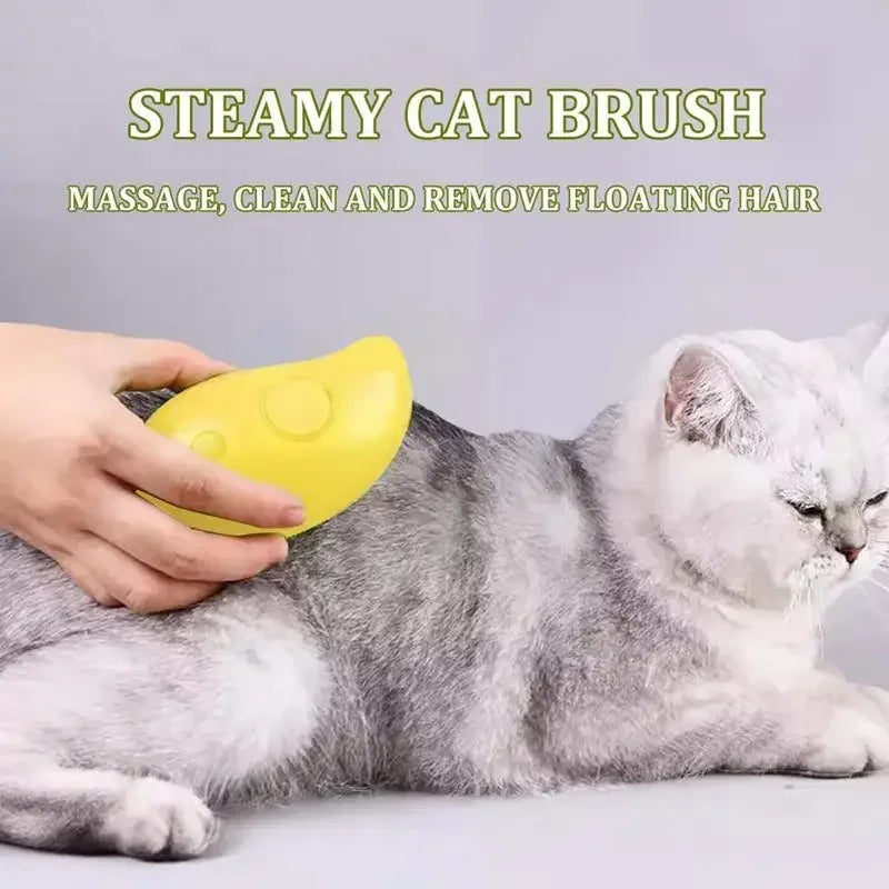 Cat And Dog Steam Brush Grooming Tool With Massage Comb