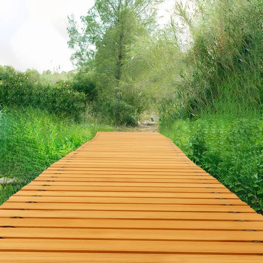 Outdoor Wooden Garden Pathway Roll Out Walkway For Patio Lawn