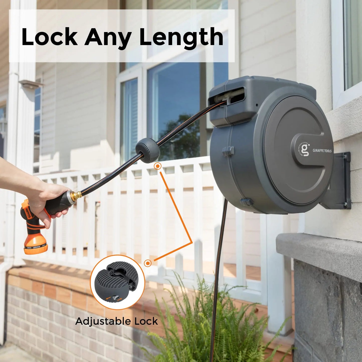 Giraffe Tools AW30 Retractable Wall Mounted Hose Reel