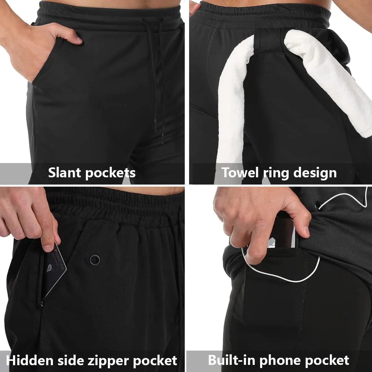 Men's 2-in-1 Workout Shorts With Compression Liner