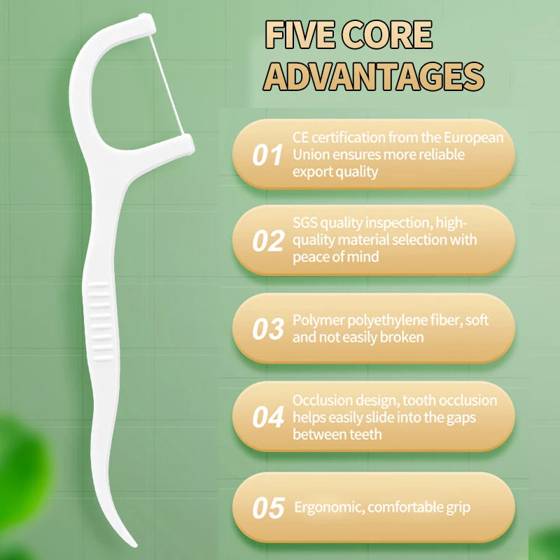 Ultra Fine Dental Floss Sticks For Gap Cleaning And Protection
