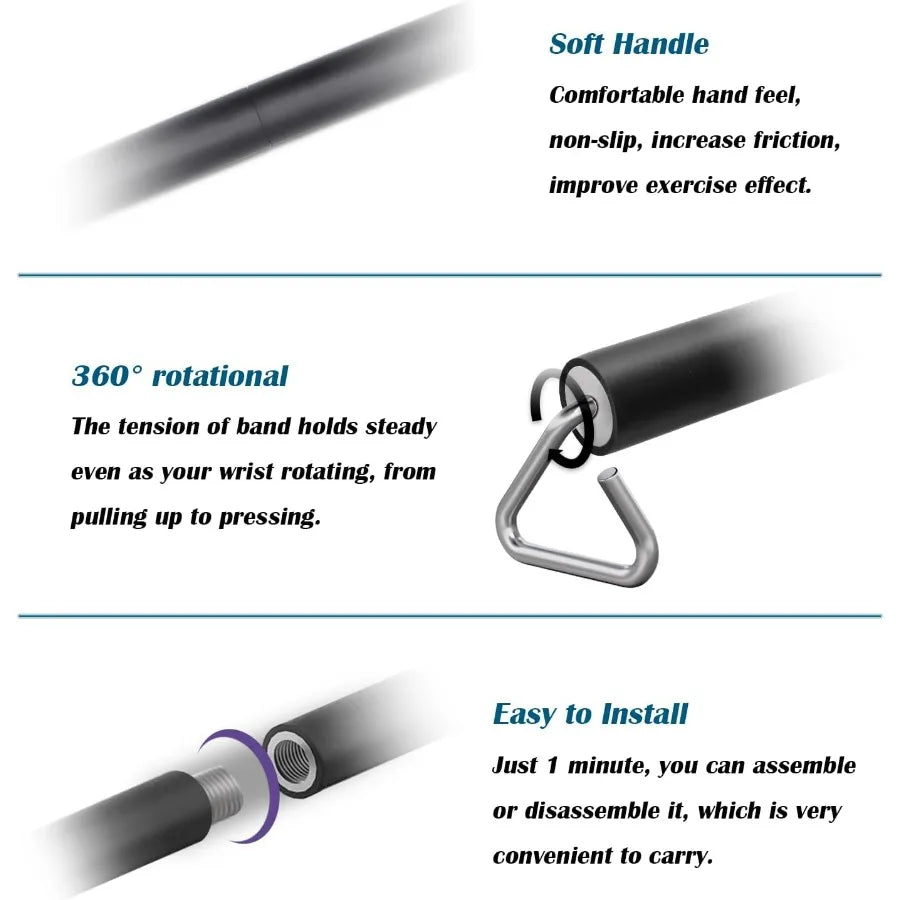 Portable Resistance Band Bar For Home Fitness Training