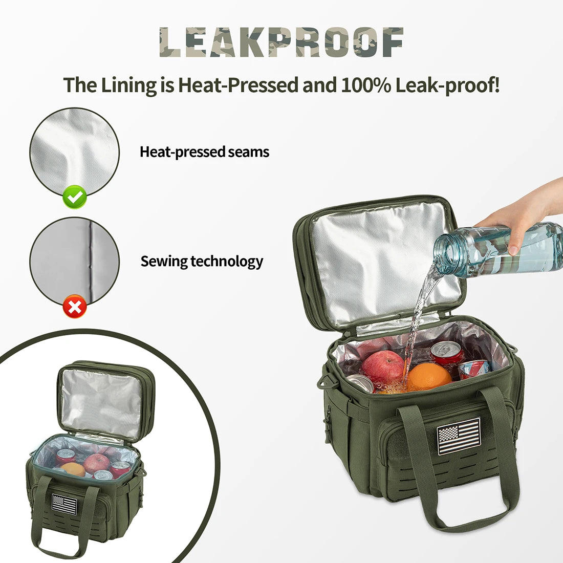 ReFire Gear Tactical Insulated Cooler Bag With MOLLE Webbing