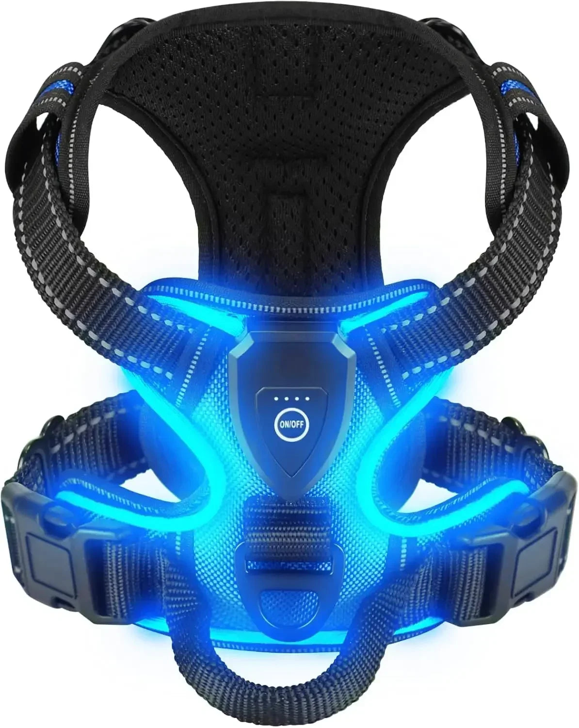 Led Luminous Dog Harness No Pull Adjustable Vest