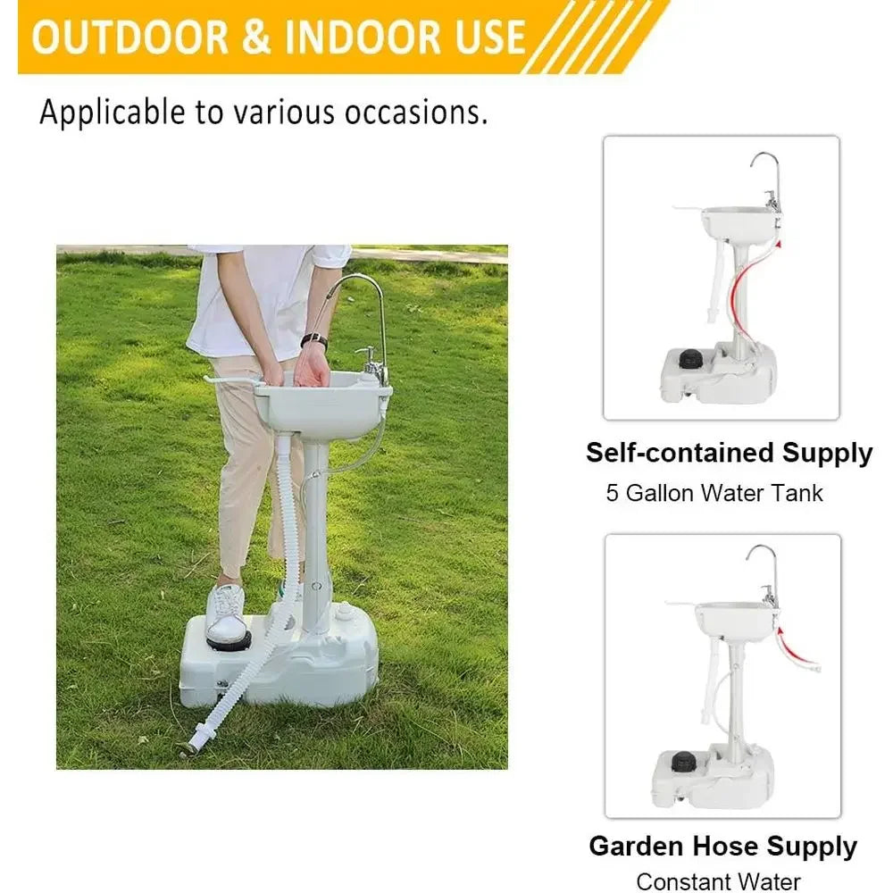 Compact Portable Sink And Toilet Combo For Camping