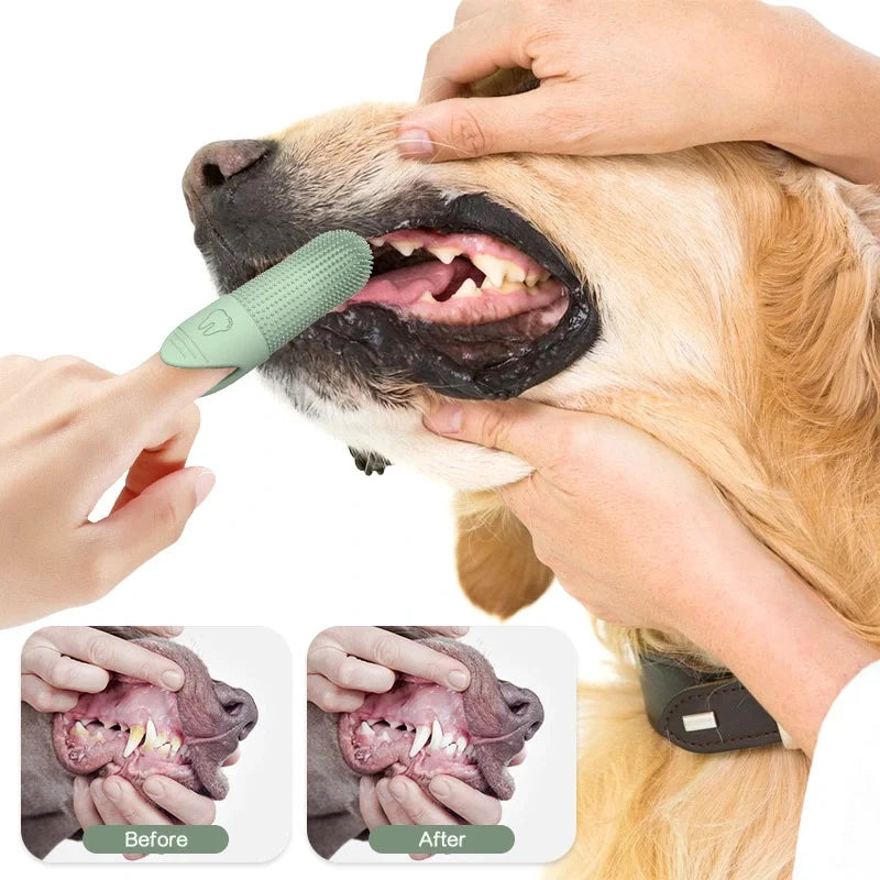 Dog Finger Toothbrush 360 Degree Cleaning Silicone Dental Care