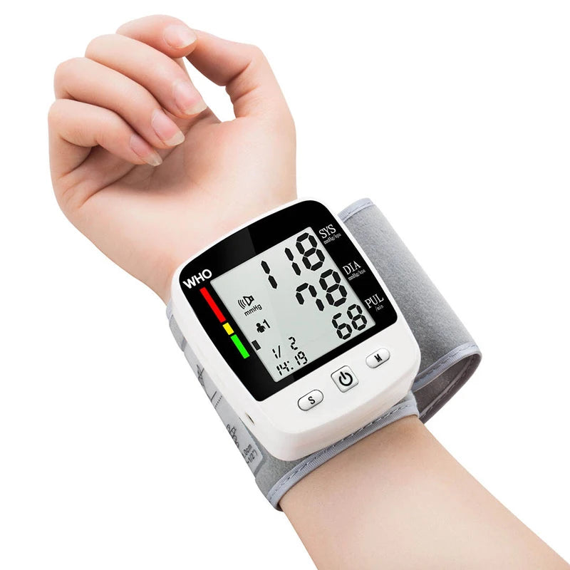 TAKRO Digital Rechargeable Wrist Blood Pressure Monitor With LCD Memory