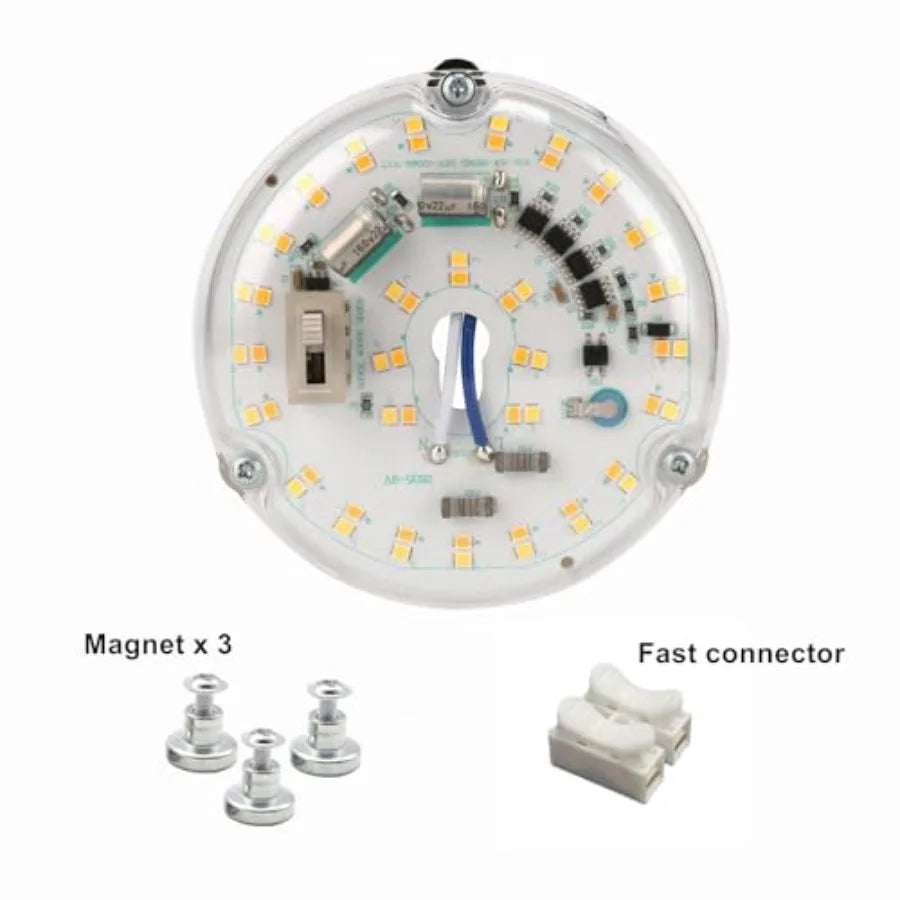 4" 18W Color Changeable Ceiling Fan LED Light Replacement, 3000K/4000K/5000K Selectable Ceiling Fan LED Light Kit, 2200LM Dimma