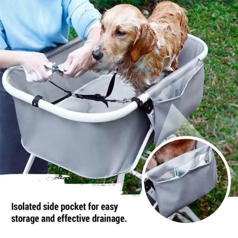 NONE Elevated Foldable Dog Bath Tubs for Grooming Station