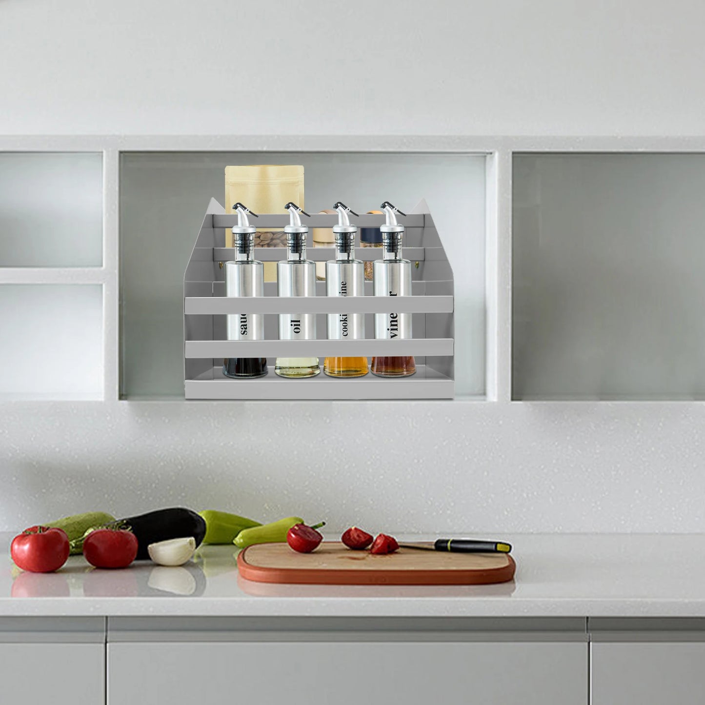 2-Tier Pull Down Cabinet Organizer Under Sink Storage Rack