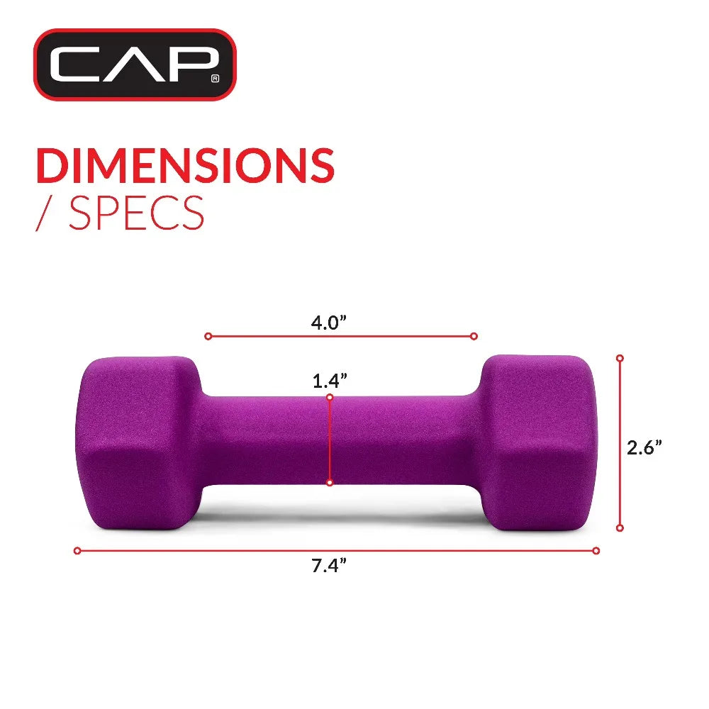 CAP Barbell Neoprene Dumbbell Pair For Home Gym Strength Training