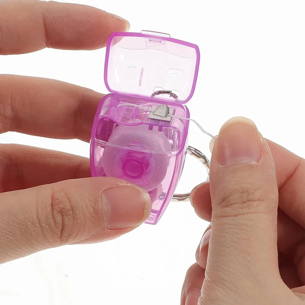Dental Flosser 15m Interdental Picks With Keychain Pack