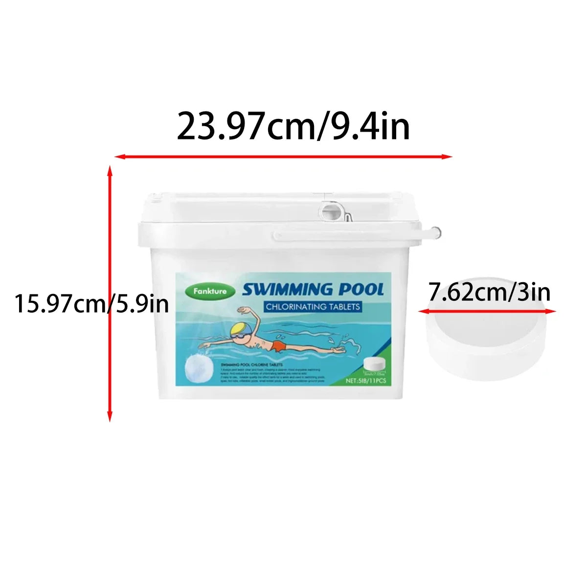 Stabilized Pool Chlorine Tablets for Pools and Spas