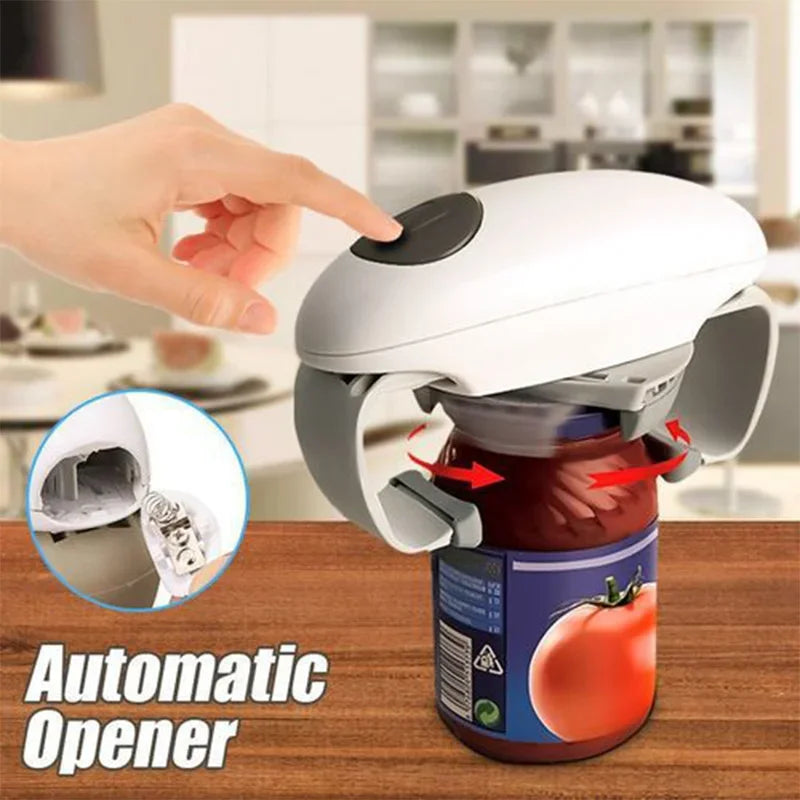 Electric Can Opener With Smooth Edge And Jar Opener
