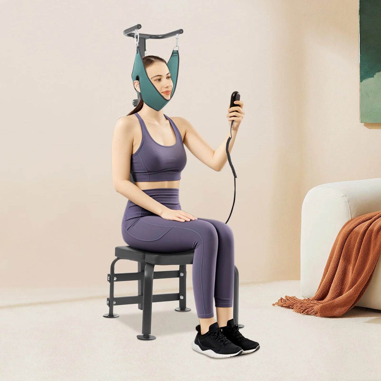 Bymaocar Electric Cervical Traction Device With Remote Control