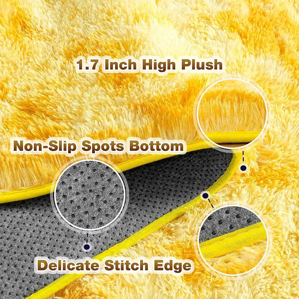 DIXSG Soft Fluffy Living Room Rug Non Slip Shag Carpet