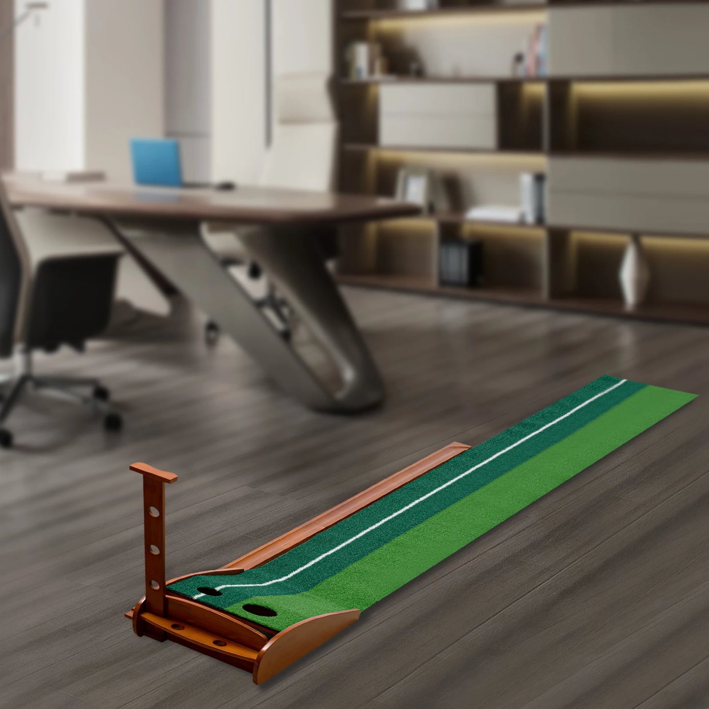 Indoor Golf Putting Green Practice Mat With Auto Ball Return