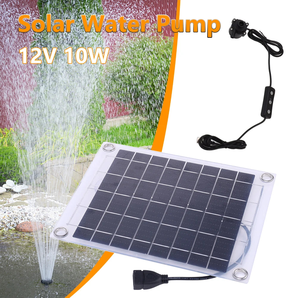 APWIKOGER 12V 10W Solar Water Pump for Garden Decor
