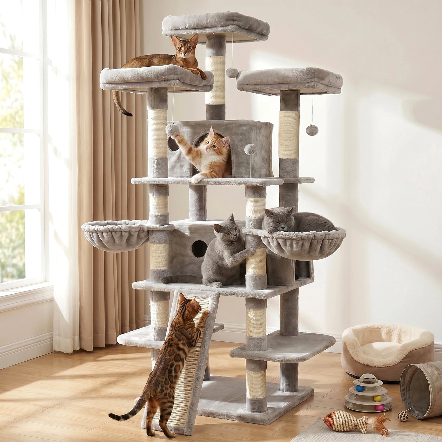 Cat Tree Tower Indoor Activity Center With Condos And Perches