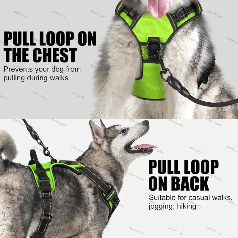 Led Luminous Dog Harness No Pull Adjustable Vest