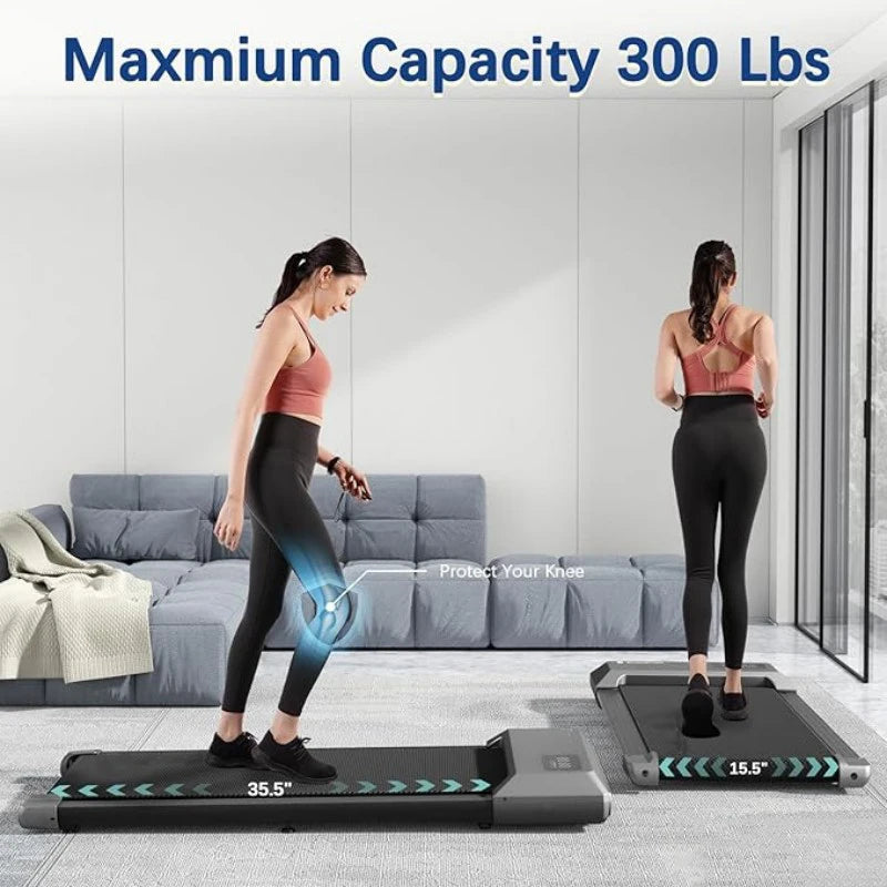 Home Use Treadmill 2.5HP 300lbs Capacity TwoInOne Walking Running