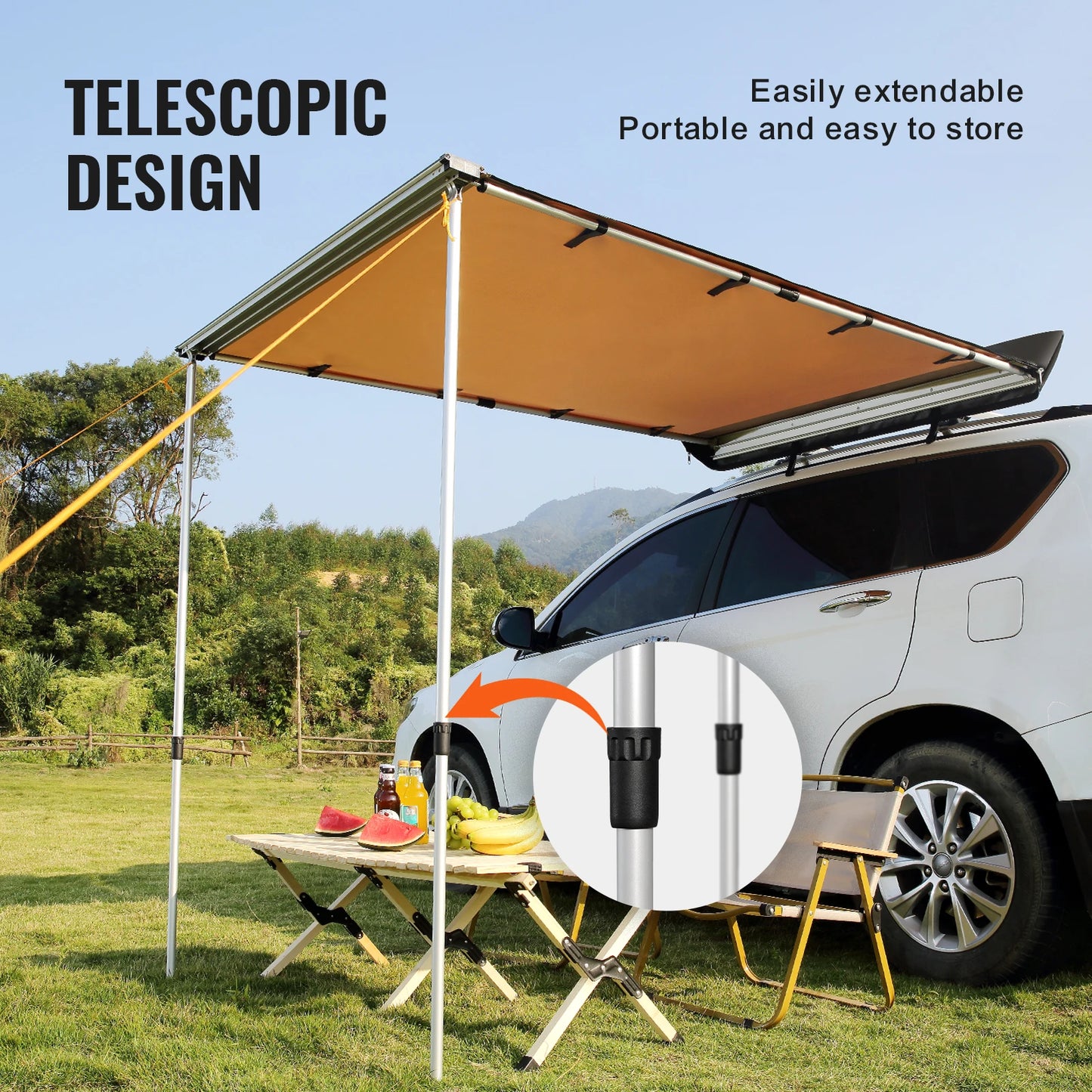 SucceBuy Vehicle Awning Retractable Car Side Waterproof Storage Bag