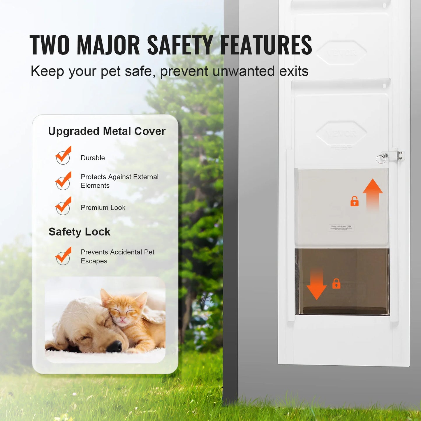 SucceBuy Adjustable Height Dog Door Sliding Glass Door