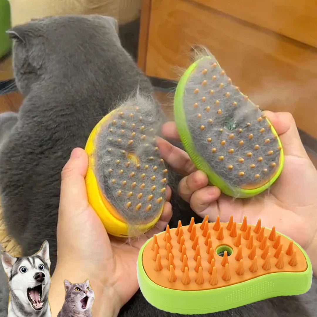 Cat And Dog Steam Brush Grooming Tool With Massage Comb