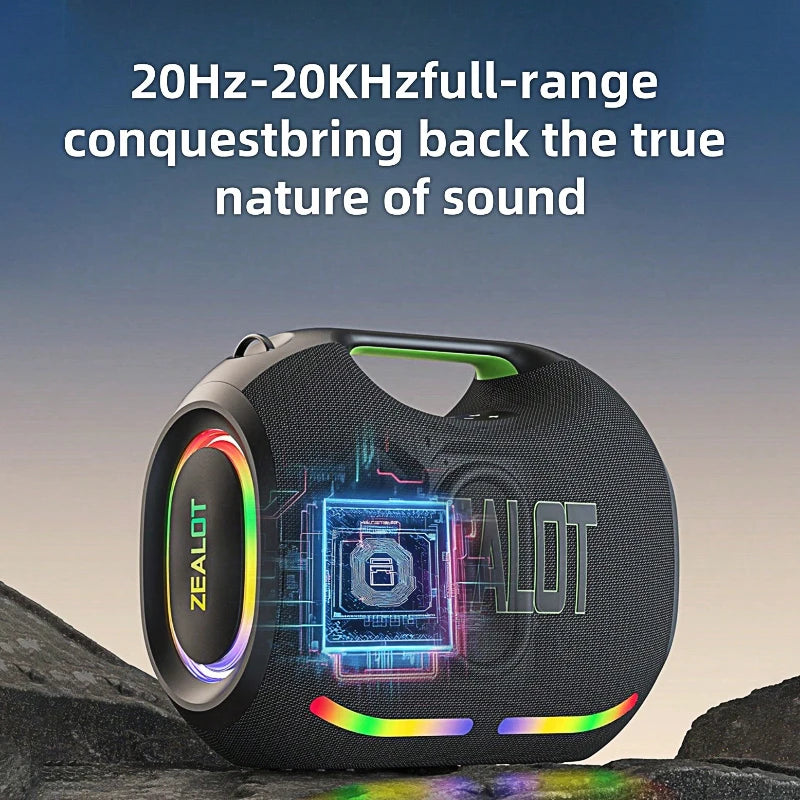 Zealot ZE21 250W Wireless Speaker Outdoor 48000mAh Battery RGB Lighting