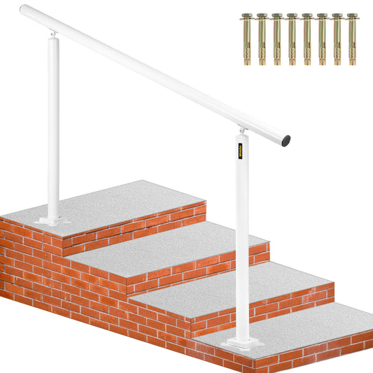 Outdoor Aluminum Handrail for Steps with Installation Kit