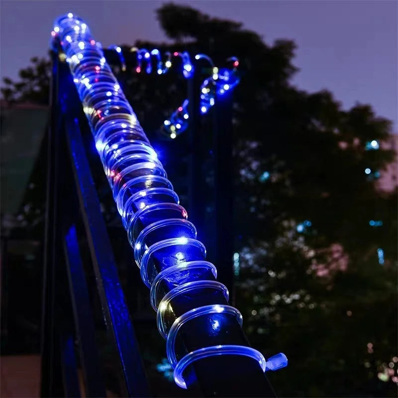 Solar Rope Lights Outdoor LED String For Garden Path Waterproof