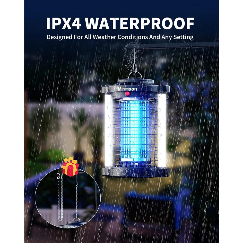 Minimoon Bug Zapper With Dual Led Lights IPX4 4200V 15W