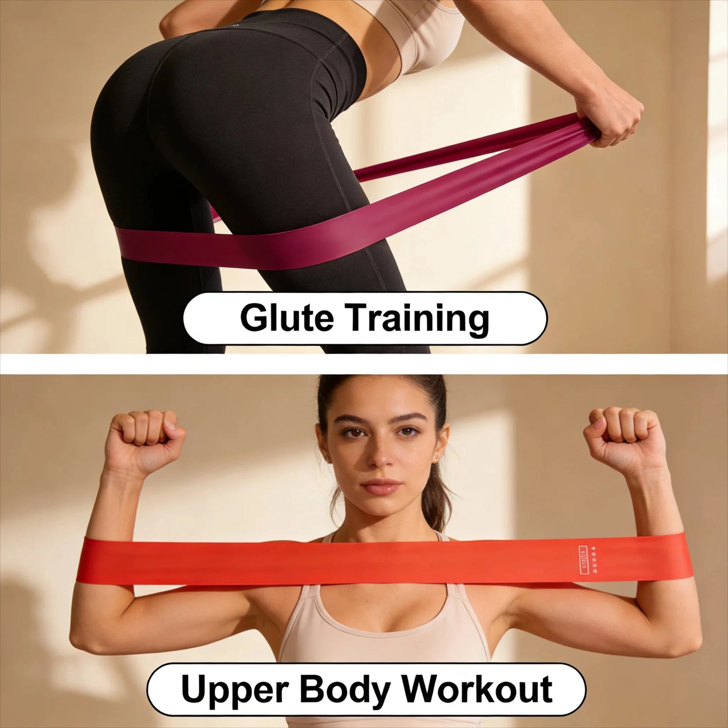 TPE Resistance Bands 5 Levels Non Slip Booty Bands