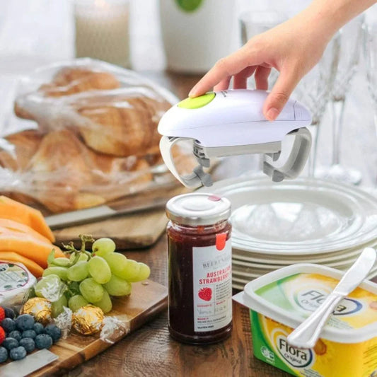 Electric Can Opener With Smooth Edge And Jar Opener