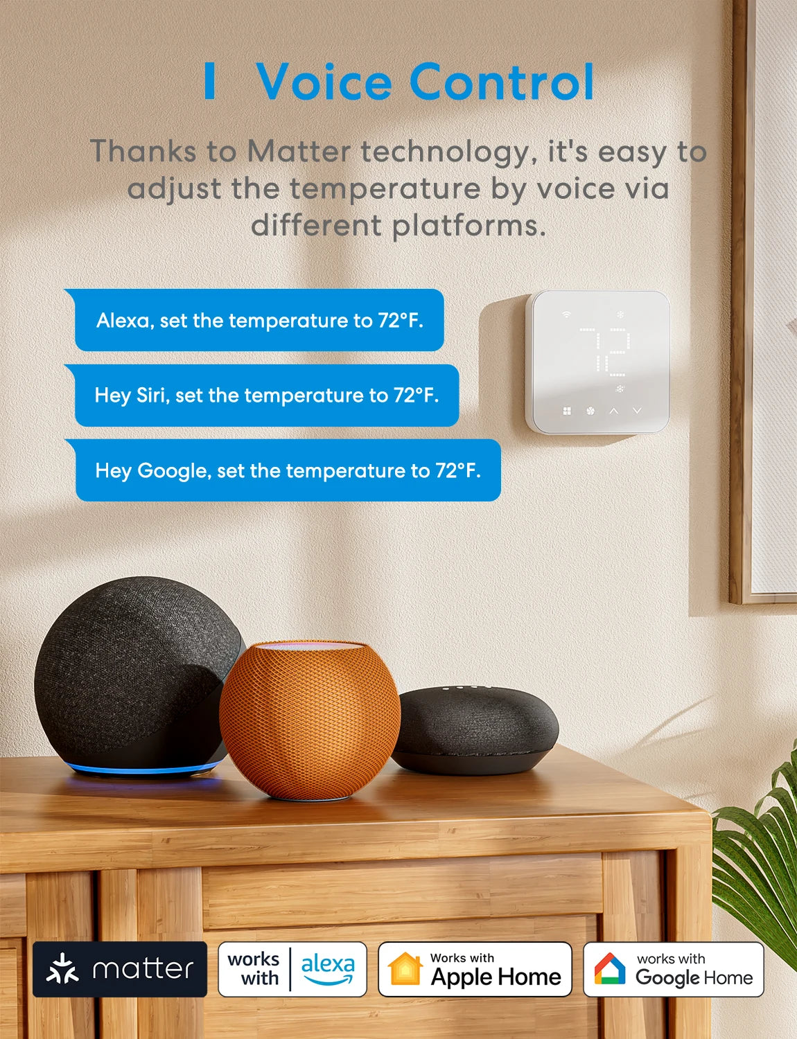 Meross Matter Smart Thermostat For US WiFi Systems