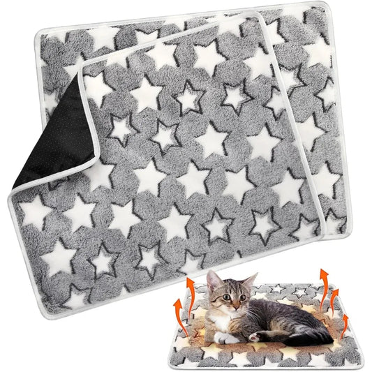 2 Pack Self Warming Thermal Pet Bed Mat Indoor Cats