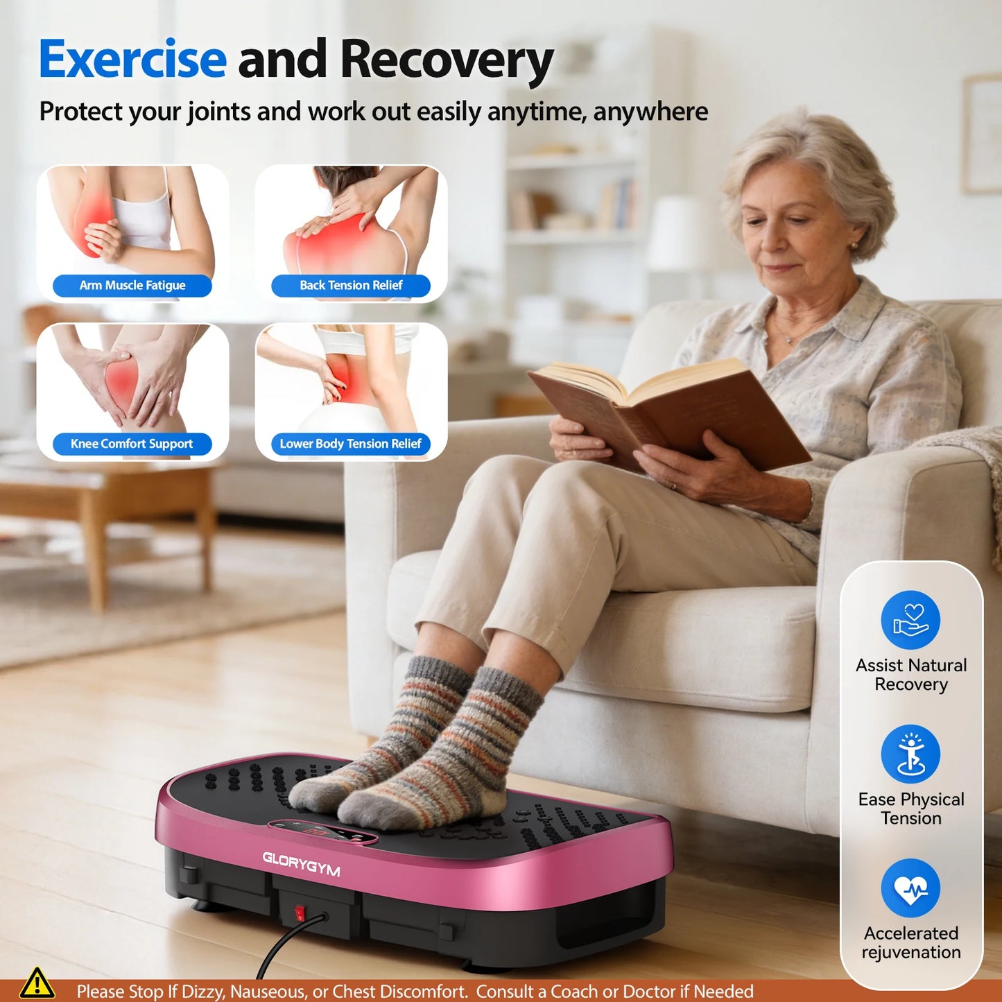Magnetic Vibration Plate Exercise Machine for Home Gym