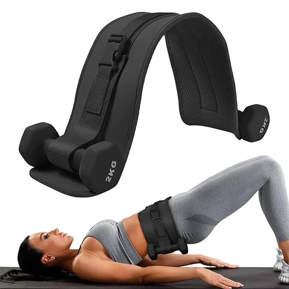 Adjustable Weighted Waist Belt for Home Workouts and Hip Training