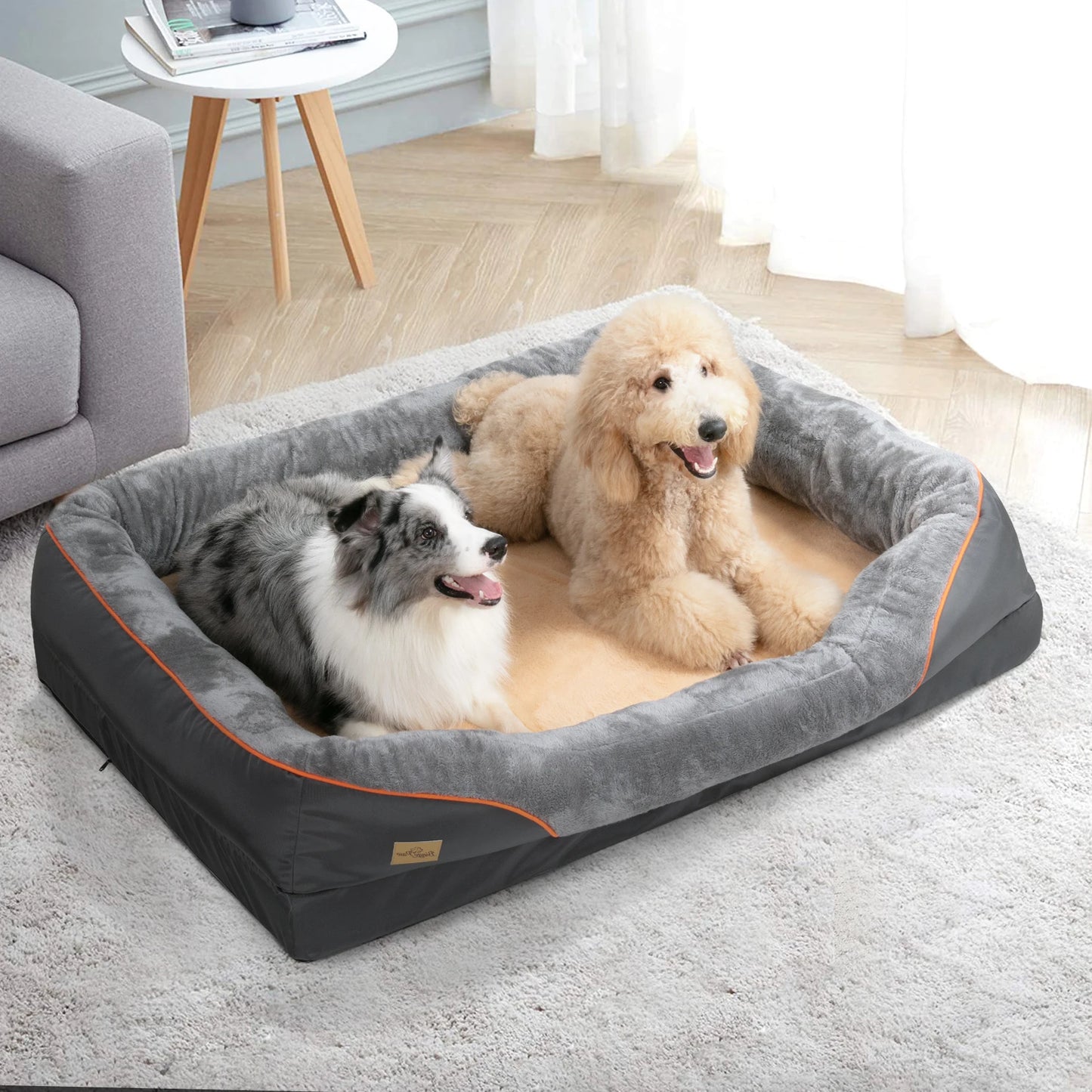 BINGOPAW Dog Bed With Removable Washable Cover Anti Allergy Waterproof
